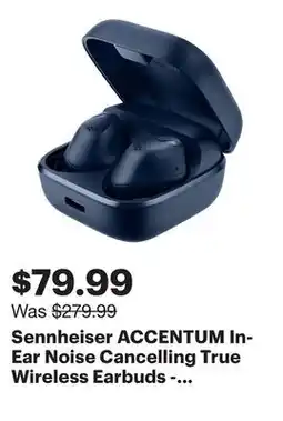 Best Buy Sennheiser ACCENTUM In-Ear Noise Cancelling True Wireless Earbuds - Blue - Only at Best Buy offer