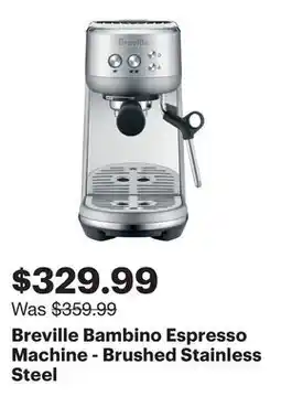 Best Buy Breville Bambino Espresso Machine - Brushed Stainless Steel offer