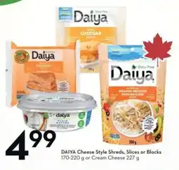 Sobeys DAIYA Cheese Style Shreds, Slices or Blocks or Cream Cheese offer