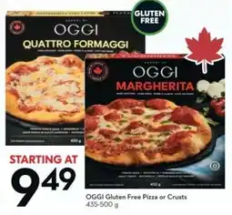 Sobeys OGGI Gluten Free Pizza or Crusts offer