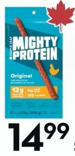 Sobeys MAPLE LEAF Mighty Protein Meat Sticks offer