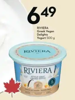 Sobeys RIVIERA Greek Vegan Delights Yogurt offer