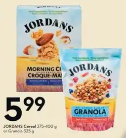 Sobeys JORDANS Cereal or Granola offer