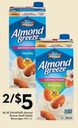 Sobeys BLUE DIAMOND Almond Breeze Shelf Stable Beverages offer