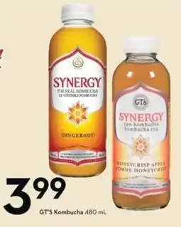 Sobeys GT'S Kombucha offer