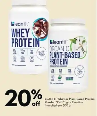 LEANFIT Whey or Plant-Based Protein Powder