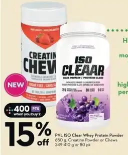 Sobeys PVL ISO Clear Whey Protein Powder offer