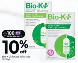 Sobeys BIO-K Daily Care Probiotics offer