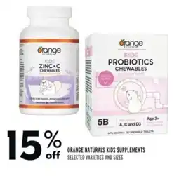 Sobeys ORANGE NATURALS KIDS SUPPLEMENTS offer