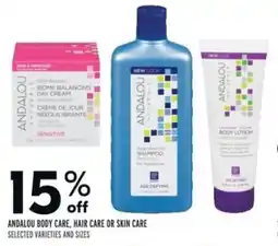 Sobeys ANDALOU BODY CARE, HAIR CARE OR SKIN CARE offer