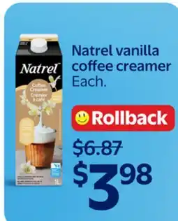 Walmart Natrel vanilla Coffee creamer offer