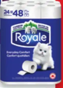 Walmart Royale 2-ply bathroom tissue 24 = 48 rolls offer