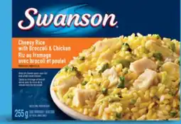 Walmart Swanson cheesy rice with broccoli & chicken frozen entrees offer