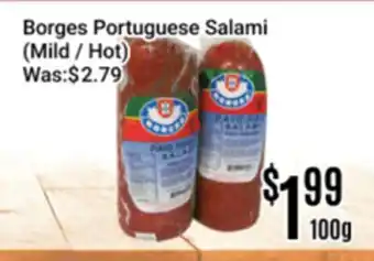 Nations Fresh Foods Borges Portuguese Salami (Mild / Hot) offer