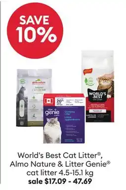 Petsmart World's Best Cat Litter , Almo Nature & Litter Genie cat litter offer
