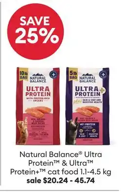 Petsmart Natural Balance Ultra Protein & Ultra Protein+ cat food offer