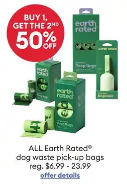 Petsmart ALL Earth Rated dog waste pick-up bags offer