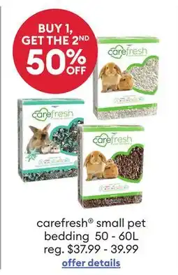 Petsmart carefresh small pet bedding offer