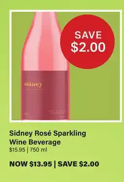 LCBO Sidney Rosé Sparkling Wine Beverage offer