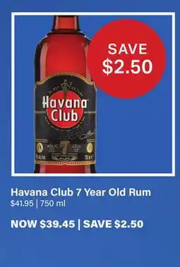 LCBO Havana Club 7 Year Old Rum offer
