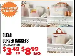 Len's Mill Stores CLEAR CURVER BASKETS offer