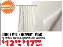 Len's Mill Stores DOUBLE WIDTH DRAPERY LINING offer