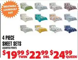 Len's Mill Stores 4 PIECE SHEET SETS offer