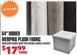 Len's Mill Stores 54 RIBBED MEMPHIS PLUSH FABRIC offer
