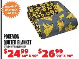 Len's Mill Stores POKEMON QUILTED BLANKET offer