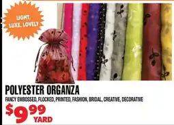 Len's Mill Stores POLYESTER ORGANZA offer