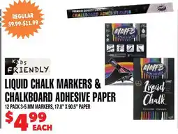 Len's Mill Stores LIQUID CHALK MARKERS & CHALKBOARD ADHESIVE PAPER offer