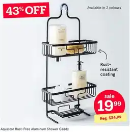 Kitchen Stuff Plus Aquastor Rust-Free Aluminum Shower Caddy offer