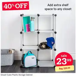 Kitchen Stuff Plus Closet Cube Plastic Storage Cabinet offer