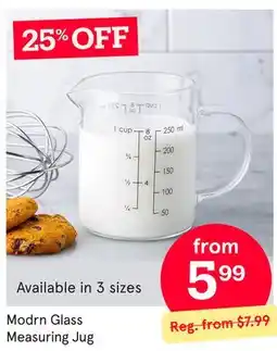 Kitchen Stuff Plus Modrn Glass Measuring Jug offer