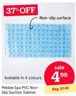 Kitchen Stuff Plus Pebble Spa PVC Non-Slip Suction Tubmat offer