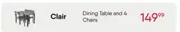 Meubles RD Clair - Dining Table and 4 Chairs offer