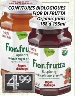 Supermarché PA CONFITURES BIOLOGIQUES FIOR DI FRUTTA | Organic Jams offer