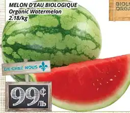 Supermarché PA MELON D'EAU BIOLOGIQUE | Organic Watermelon offer