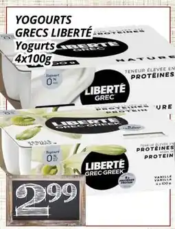Supermarché PA YOGOURTS GRECS LIBERTÉ | Yogurts offer