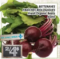 Supermarché PA BETTERAVES FRAÎCHES BIOLOGIQUES | Fresh Organic Beets offer