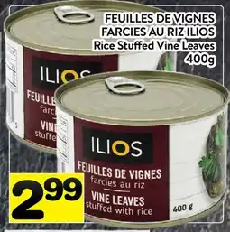 Supermarché PA FEUILLES DE VIGNES FARCIES AU RIZ ILIOS | Rice Stuffed Vine Leaves offer