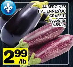 Supermarché PA AUBERGINES ITALIENNES OU GRAFFITI | Eggplants offer