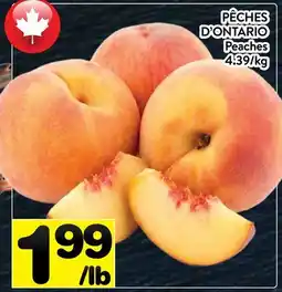 Supermarché PA PÊCHES D'ONTARIO | Peaches offer