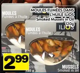 Supermarché PA MOULES FUMÉES DANS L'HUILE ILIOS | Smoked Mussels in Oil offer