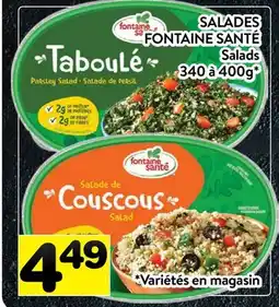 Supermarché PA SALADES FONTAINE SANTÉ | Salads offer