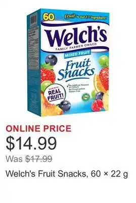 Costco Welch's Fruit Snacks, 60 × offer