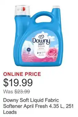 Costco Downy Soft Liquid Fabric Softener April Fresh 4.35 L, 251 Loads offer