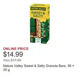 Costco Nature Valley Sweet & Salty Granola Bars, 36 × offer