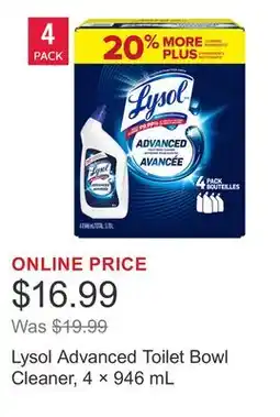 Costco Lysol Advanced Toilet Bowl Cleaner, 4 × offer