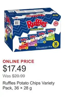 Costco Ruffles Potato Chips Variety Pack, 36 × offer